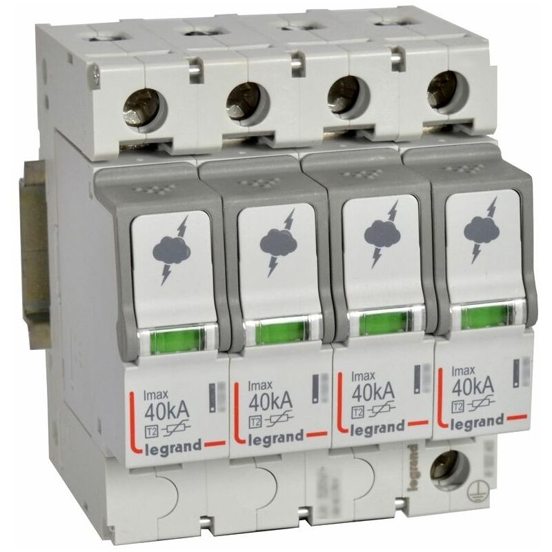 Legrand - Parafoudre basse tension typeT2 Imax 40kA/pôle 4 Pôles 440 v ( it ) 4 modules 412233