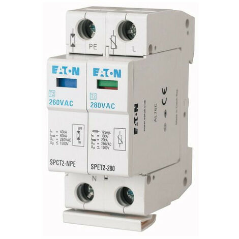 Parafoudres complets 1p+N 280VAC 4,5kA 000168699 EATON SPET2-280/1+NPE