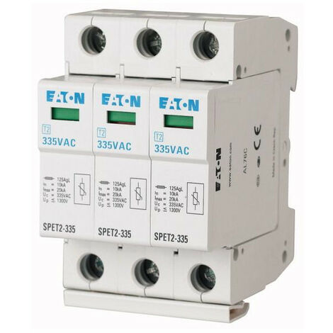 Parafoudres complets 3p 335VAC 4,5kA 000168697 EATON SPET2-335/3
