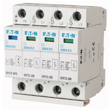 Parafoudres complets 3p+N 280VAC 4,5kA 000168700 EATON SPET2-280/3+NPE