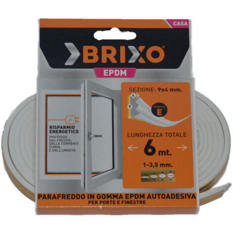 PARAFREDDO GOMMA BRIXO 9X4 BIANCO MT.6
