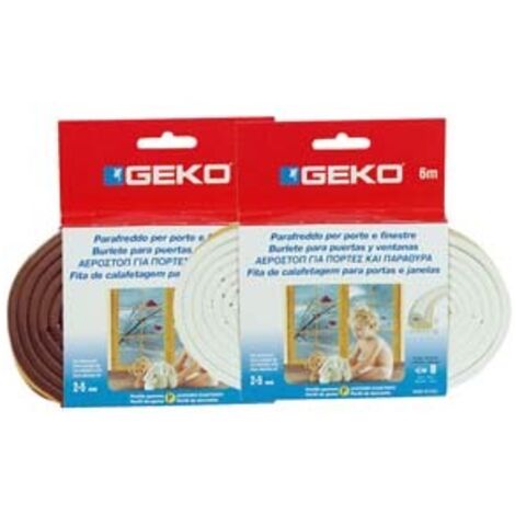 PARAFREDDO IN GOMMA PROFILO P- - mm.9h. rotolo da mt.6 colore bianco - 10 pezzi GEKO