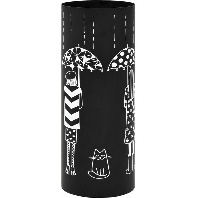 

Paragüero diseño mujeres acero negro - Negro