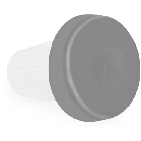 paragolpe de embutir bi-material. goma-plástico. gris. para puertas. tope y amortiguación - italiana ferramenta