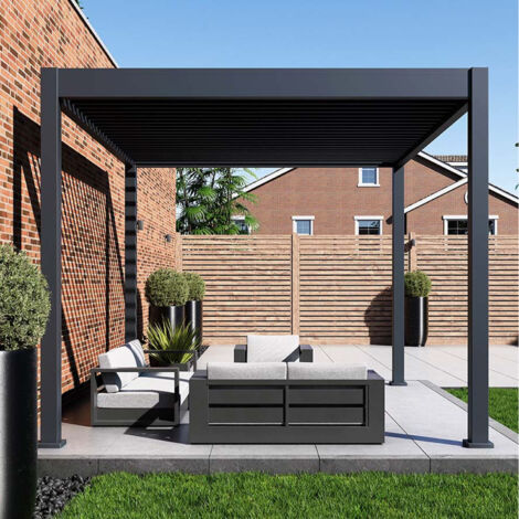 Paragon Outdoor Aluminium Pergola Tuscan 1012 Pergola mit Lamellendach Anthrazit