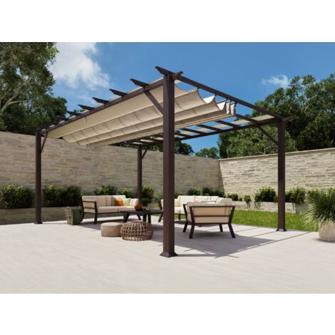 Paragon Outdoor Metall Pergola Florenz 1116  Dunkelbraun  350x505x236 cm