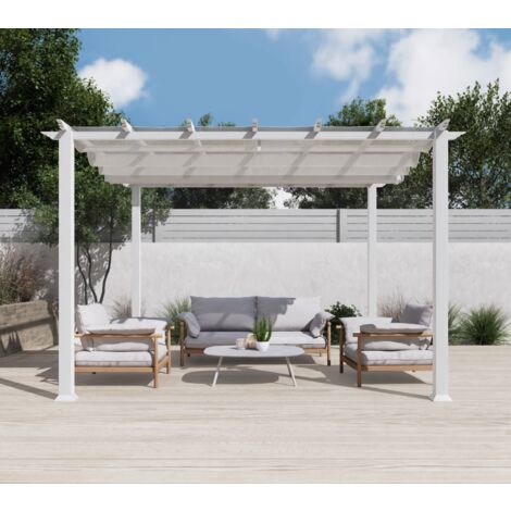 Paragon Outdoor Metall Pergola Florida 1111 Weiß 350x350x235 cm