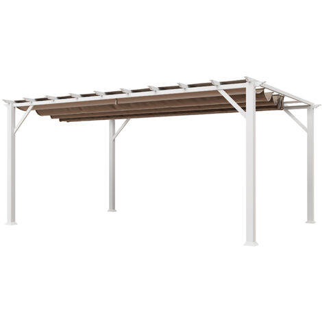 Paragon Outdoor Pergola en aluminium Florenz 1116  Blanc/brun