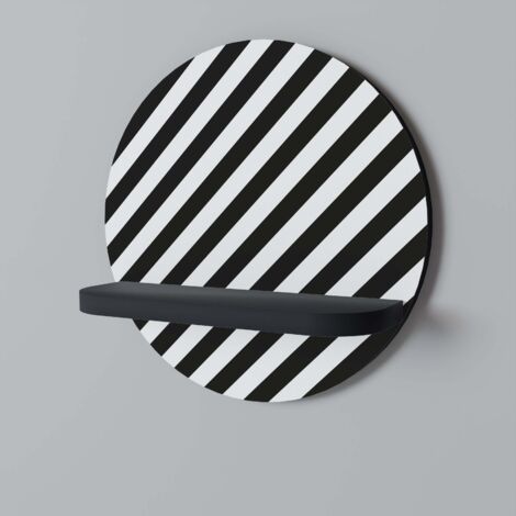 PARAGON PATTERNS Rundes Regal Schwarz