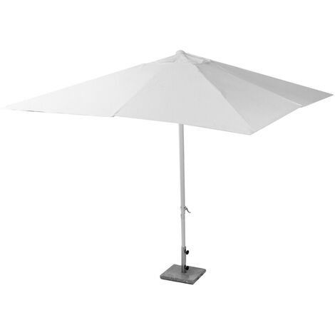 Paraguas con poste central de aluminio blanco 3x3 m