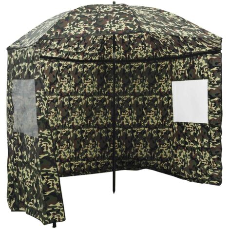 Paraguas de Pesca Camuflaje 220 x 185 cm Poliéster Oxford