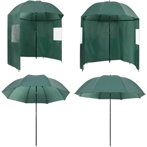 Paraguas de pesca verde 220x193 cm - Sombrilla de pesca - Protección solar