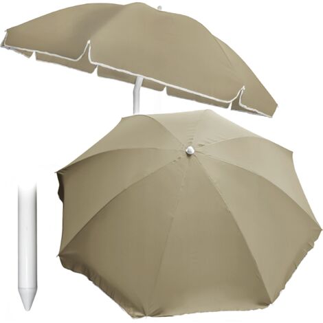 PARAGUAS de playa JARDÍN para balcón, terraza, PLEGABLE con volante, 240 cm