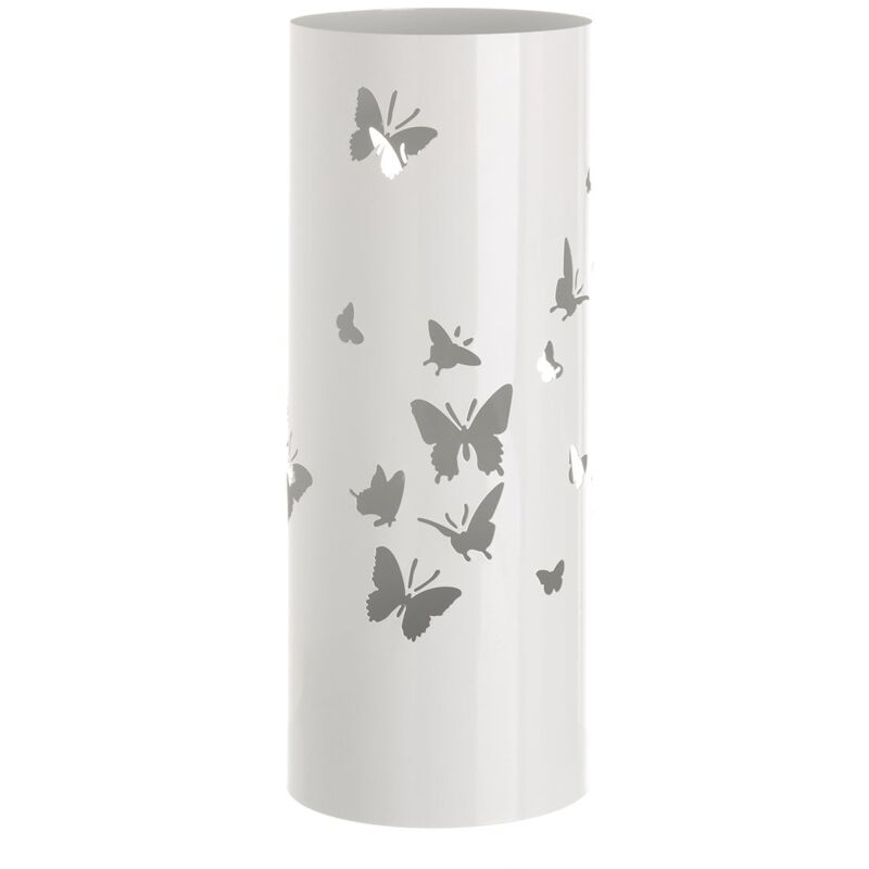 

Paragüero blanco de metal de diseño de 19x49 cm