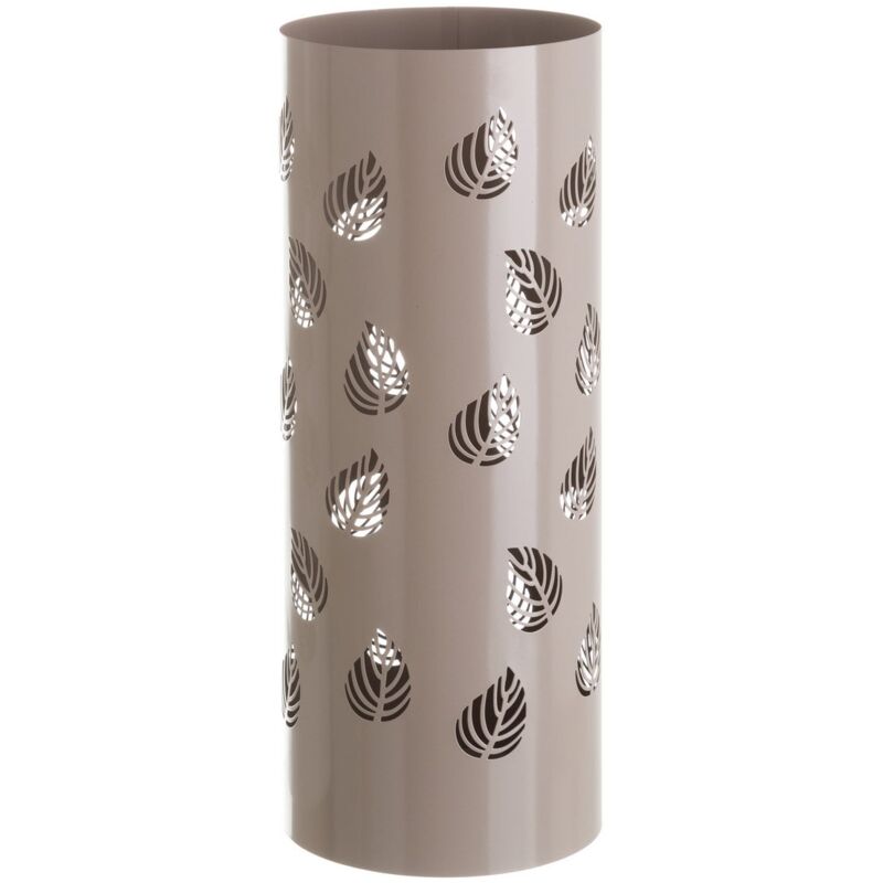 

Lolahome - Paragüero contemporáneo beige de metal redondo de hojas de 15x49 cm