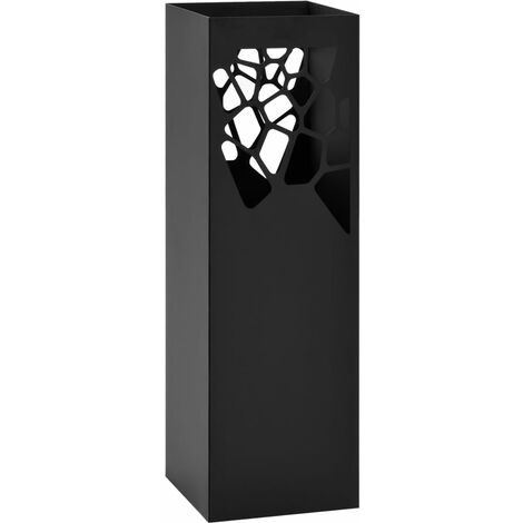 Paragüero diseño piedras acero negro vidaXL