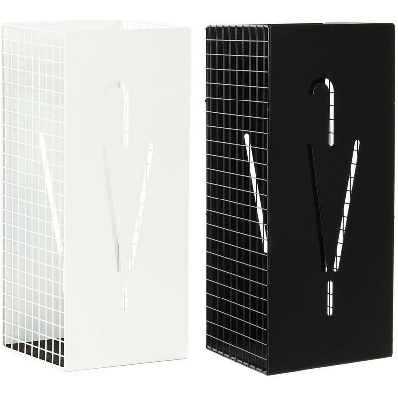 

Paragüero DKD Home Decor Blanco Negro Metal (2 pcs) (19.5 x 20 x 47.5 cm)