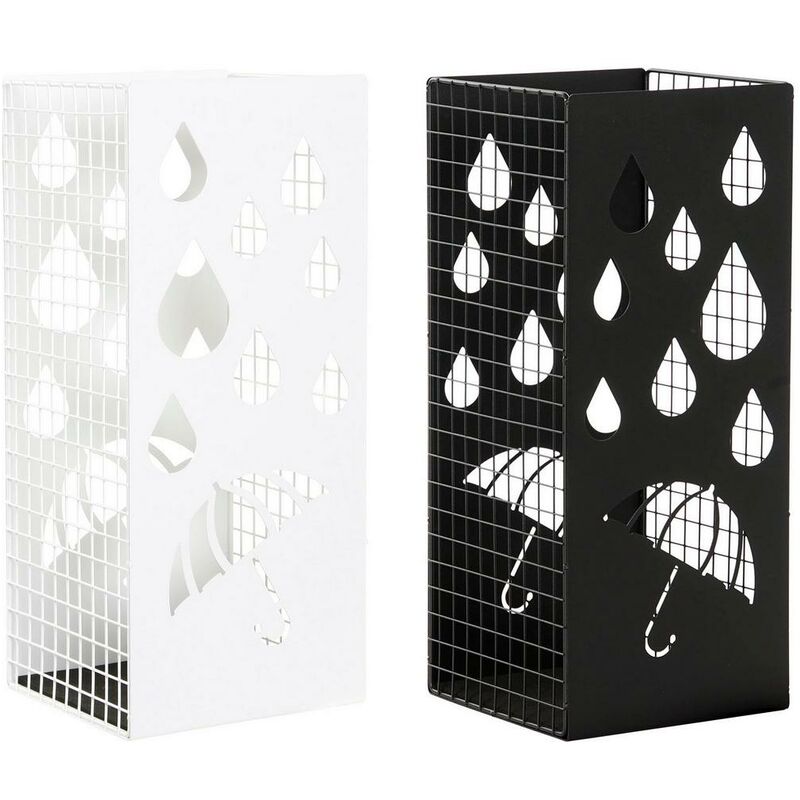 

Paragüero DKD Home Decor Blanco Negro Metal (2 pcs) (19.5 x 20 x 47.5 cm)