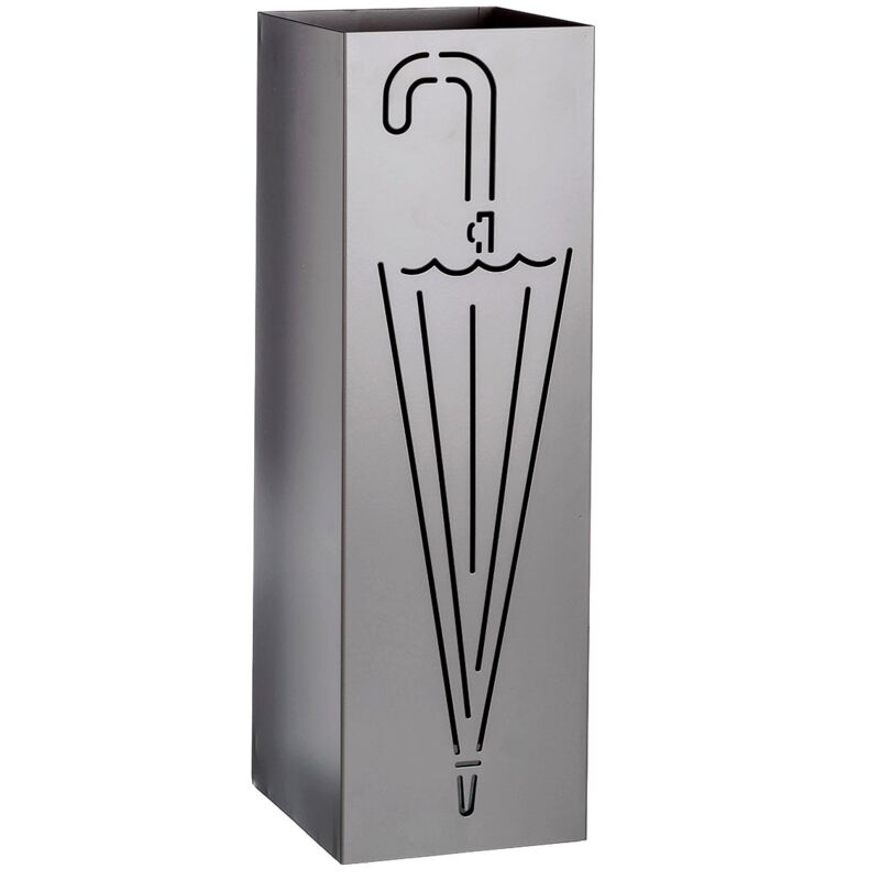 

Lolahome - Paragüero gris de metal de paraguas de 15x49 cm