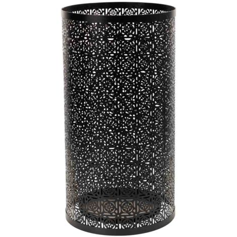 Paragüero redondo de forja negro 24x24x45h cm