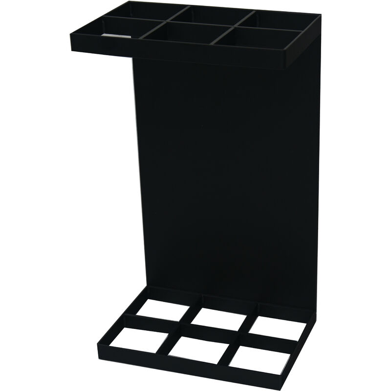 

Paragüero, soporte de Paraguas, de metal Negro, Diseño Moderno y Minimalista. Para el recibidor. 17Lx30Hx12A cm