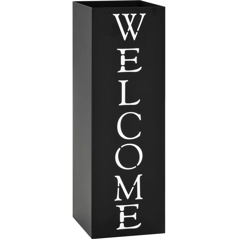 

Paragúero diseno Welcome acero negro