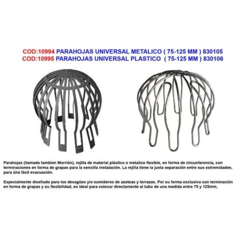 CREARPLAST Parahojas Sumidero Universal Metálico 75-125mm 830105