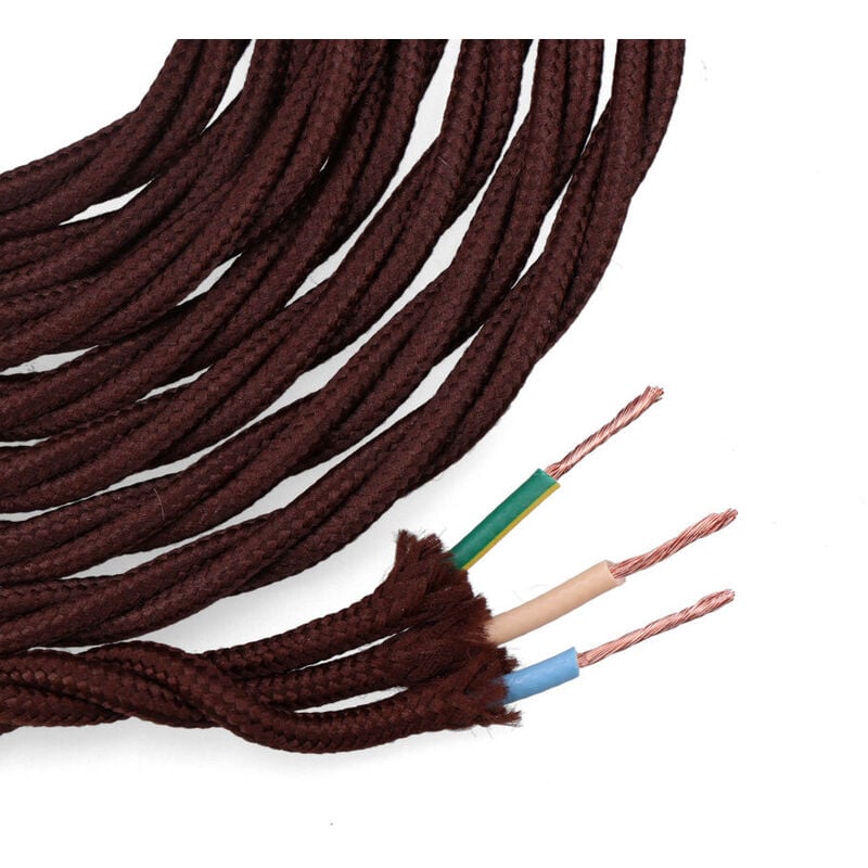 

Paralelo textil trenzado 3x1mm marron 5mts - EDM