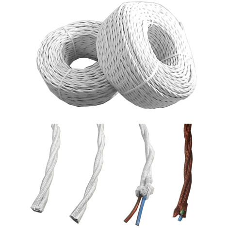 Parallel verdrilltes Textilparallelkabel 2x1,5 braune Rolle 100m EDM 11910