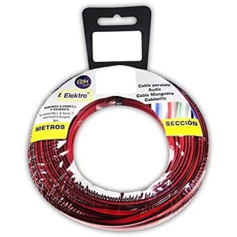 Parallelkabeltrommel 2x1,5mm Rot/Schwarz 20m (Audio)
