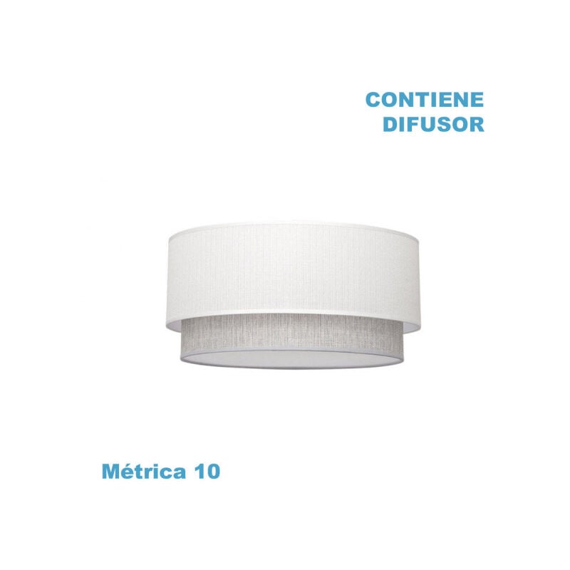 Image of paralume a sospensione kenya m10 bianco/grigio 50dx48dx23h diffusore incl. diffusore