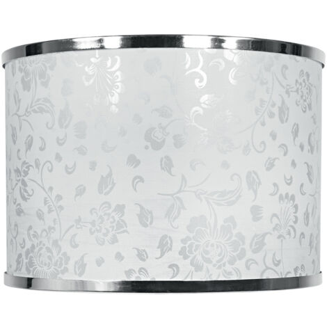"Paralume BOEME bianco cromo in polvinico lampadine E27"