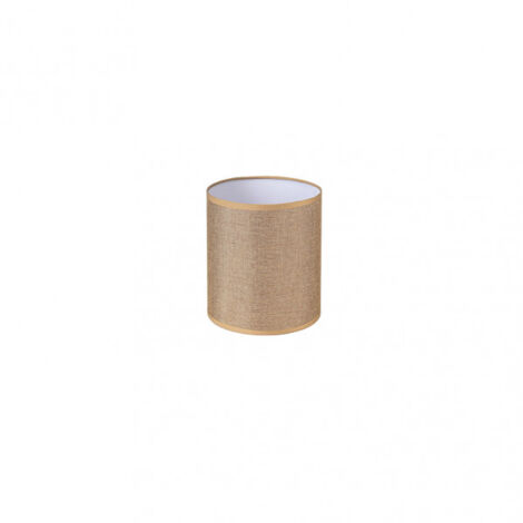 paralume cilindrico jin e27 marrone 15dx15dx18h cm tessuto juta-sacco