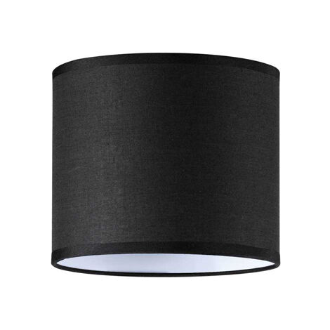 Paralume Cilindro Set Tessuto Nero D16