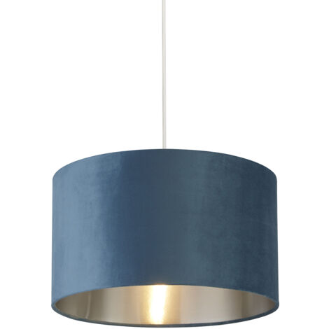 Paralume Contemporaneo Tamburo Tessuto Verde Argento 1 Luce D38Cm