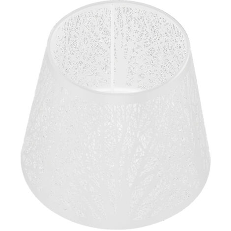 Paralume/coprilampada moderno, affidabile e compatto in ferro battuto per casa, camera da letto o comodino (bianco)