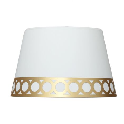 Paralume Dalia E14 Bianco/Oro (Ø15x12x13cm)