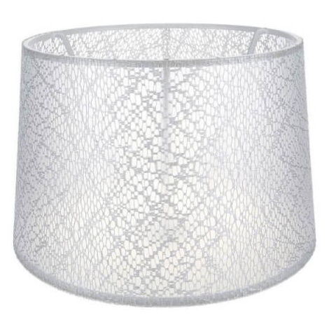 Paralume Deco ASZ1181 tessuto bianco motivo ricamo