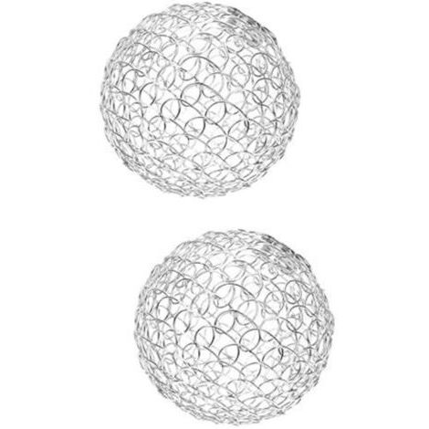 Paralume in ferro battuto da 10x10 cm, 2 pezzi, per comodino, lampadario, paralume a sfera, coprilampada a globo in ferro, lampada da scrivania, accessori, applique sferica