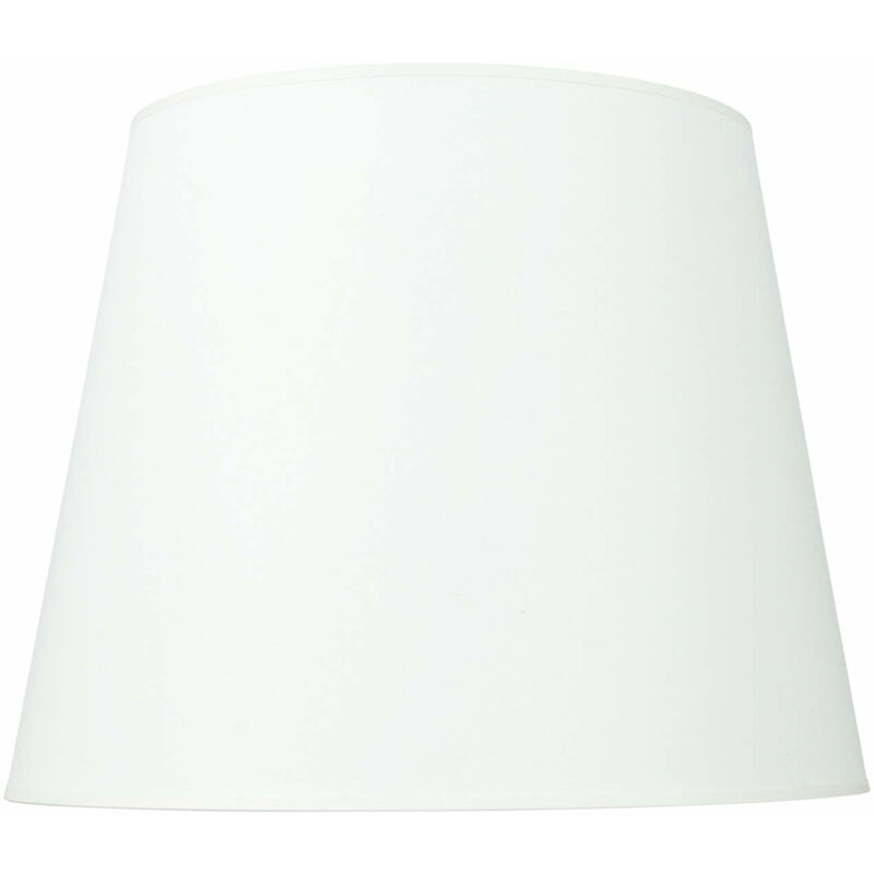 Image of Paralume dal design conico semplice ed elegante in tessuto bianco per lampada a sospensione lampadario con attacco E27 - Ecrù
