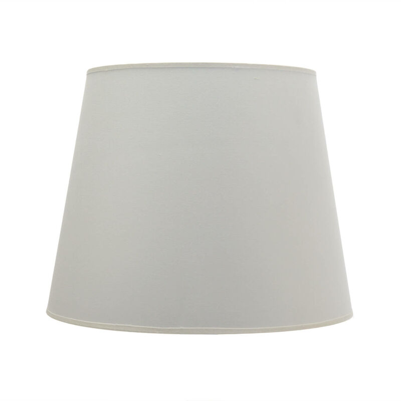 Image of Licht-erlebnisse - Paralume design semplice ed elegante in tessuto color bianco per lampada da terra piantane con attacco E27 - Ecrù