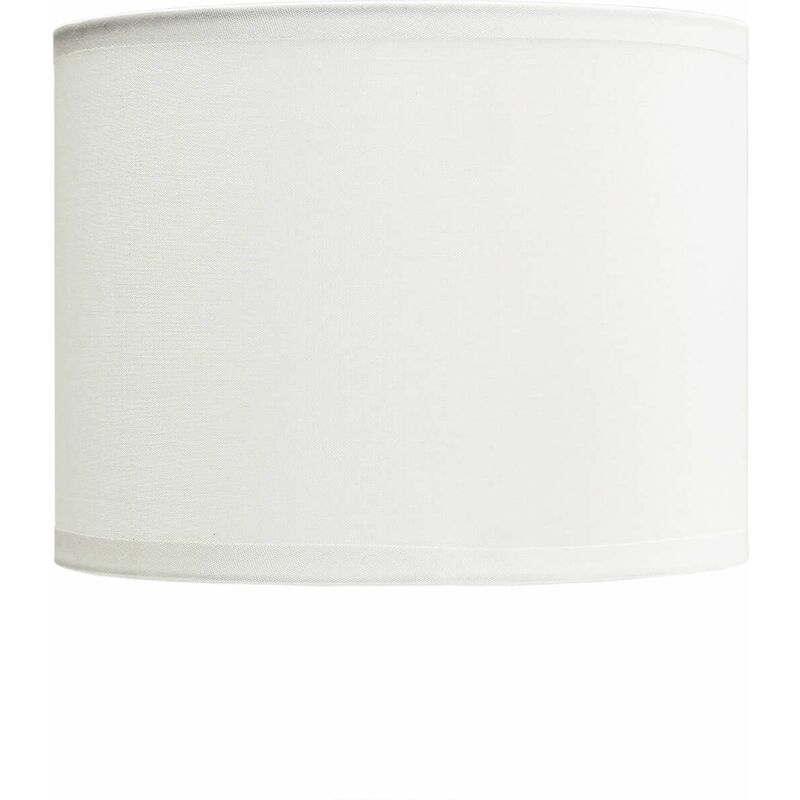Image of Paralume cilindrico in tela color bianco per lampada da tavolo con attacco E14 Design moderno in stile scandinavo - Bianco