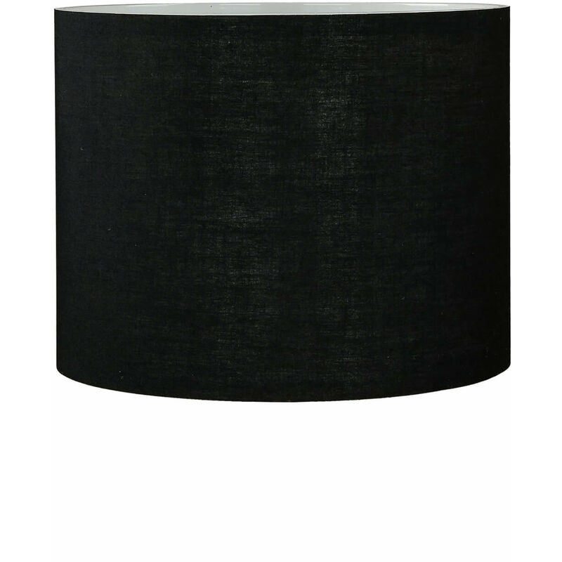 Image of Paralume in velcro color nero dal design cilindrico per lampade da tavolo da terra piantana con attacco E14 o E27 - Nero