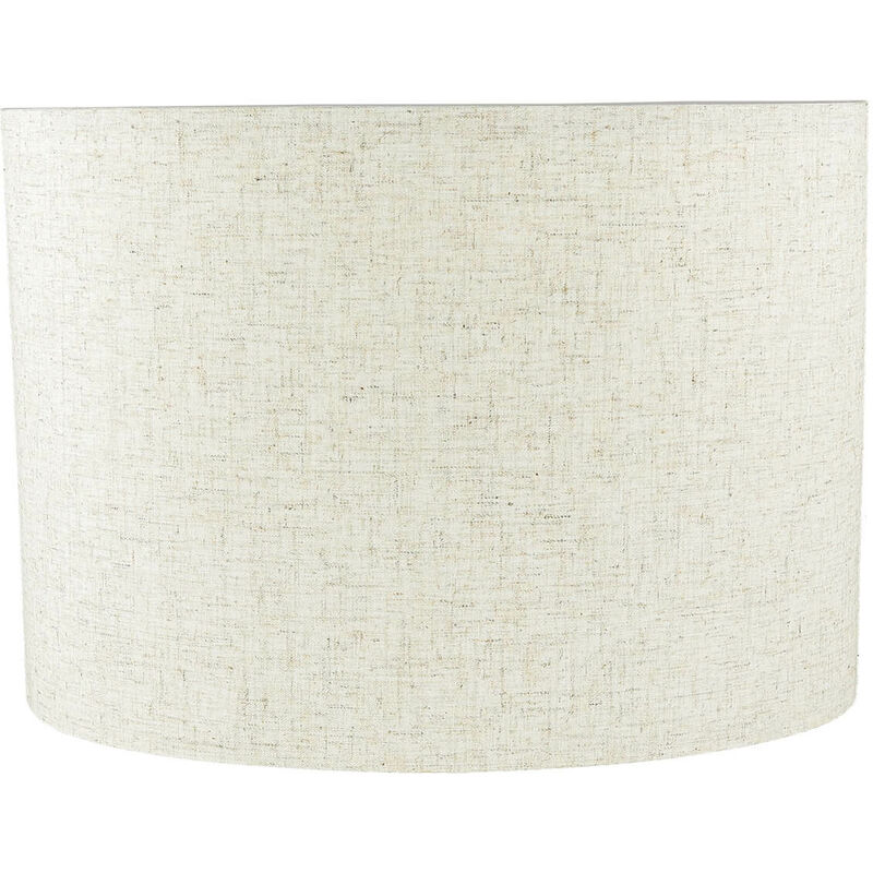 Image of Licht-erlebnisse - Paralume dal design semplice in velcro color bianco crema per lampada da tavolo e piantana con attacco E27 o E15 con adattatore