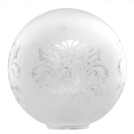 LTDE Paralume in vetro sferico opaco 16cm bocca 7cm