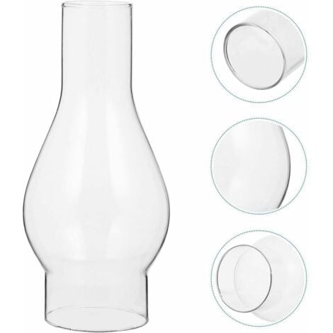 Paralume in vetro trasparente Ulisem per lampada a olio, camino in vetro per lampada a cherosene, paralume per lampada a cherosene, accessori sostituibili (dimensioni: piccolo)