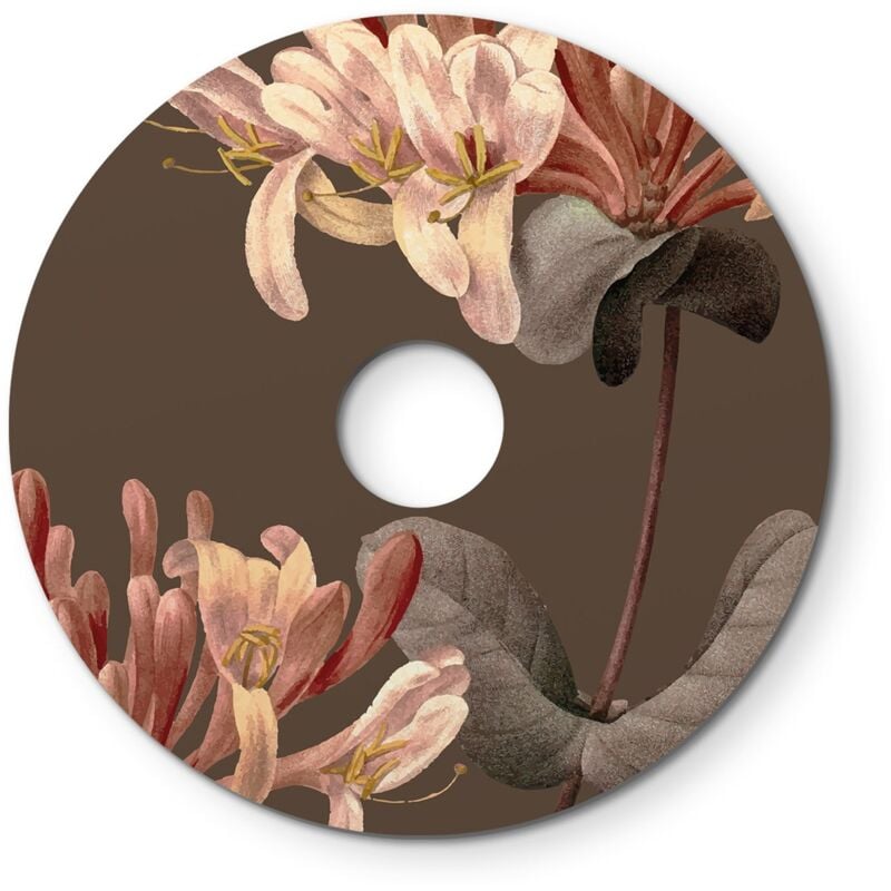 Image of Creative Cables - Paralume mini piatto Ellepì a disegni floreali 'Blossom Haven', diametro 24 cm - Made in Italy Botanico Lonicera - Botanico Lonicera