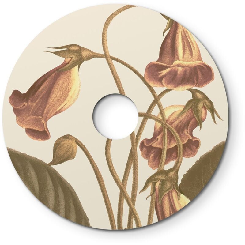 Image of Paralume mini piatto Ellepì a disegni floreali 'Blossom Haven', diametro 24 cm - Made in Italy Botanico Gloxinia - Botanico Gloxinia