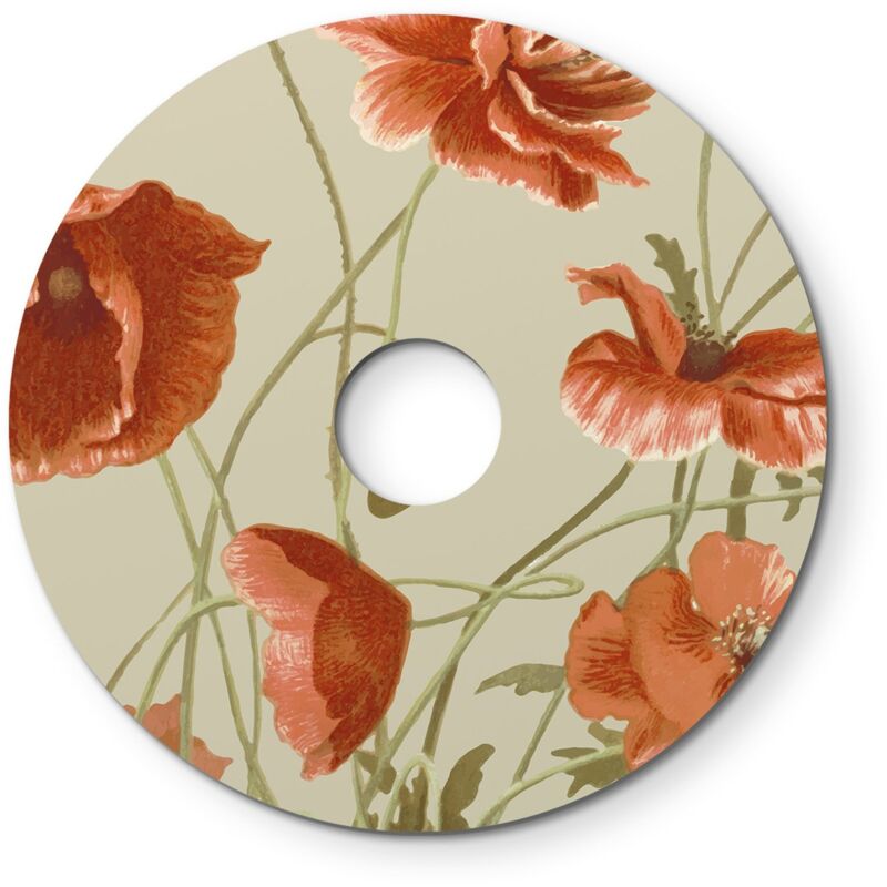 Image of Creative Cables - Paralume mini piatto Ellepì a disegni floreali 'Blossom Haven', diametro 24 cm - Made in Italy Botanico Papaver - Botanico Papaver