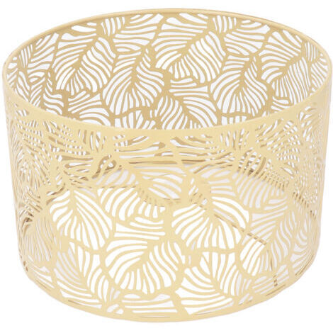 Paralume moderno in ferro, alto 25 cm, largo 16 cm. Compatibile con lampadine E14 ed E27. Illuminazione soffusa con motivi decorativi.